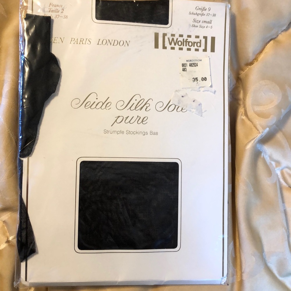 Wolford pure silk stockings new with tags